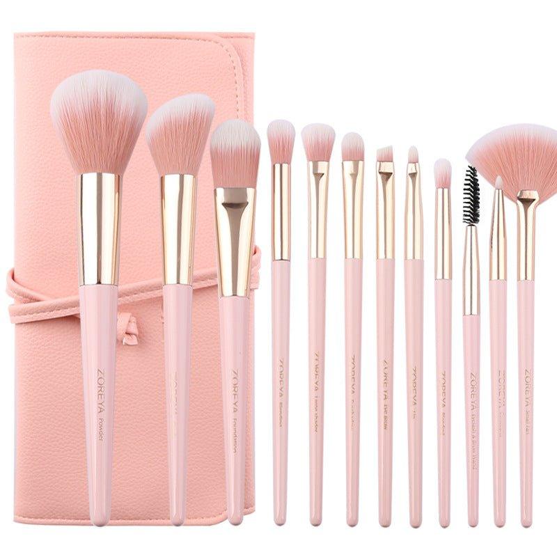 Makeup Brush Set 12 Tip Tail Handle Makeup Brush Set | MODE BY OH