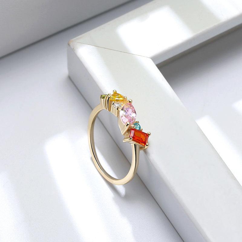 14K Gold Colored Zircon Ring - MODE BY OH