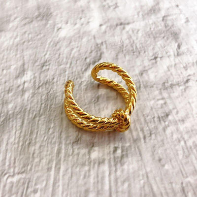 18K Gold Plated Knot Adjustable Ring - MODE BY OH