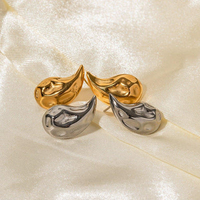 18K Gold-plated Water Drop Shape Earrings - MODE BY OH
