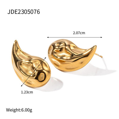 18K Gold-plated Water Drop Shape Earrings - MODE BY OH