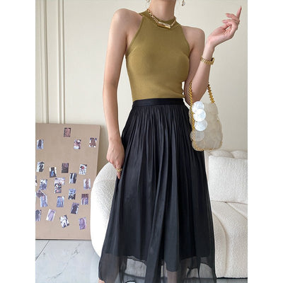 Moonlight Yarn Umbrella Skirt Summer Mid-length Drape Design | MODE BY OH