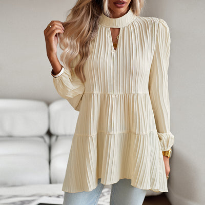 Shirt Women's Independent Stand Elegant Long-sleeved Top