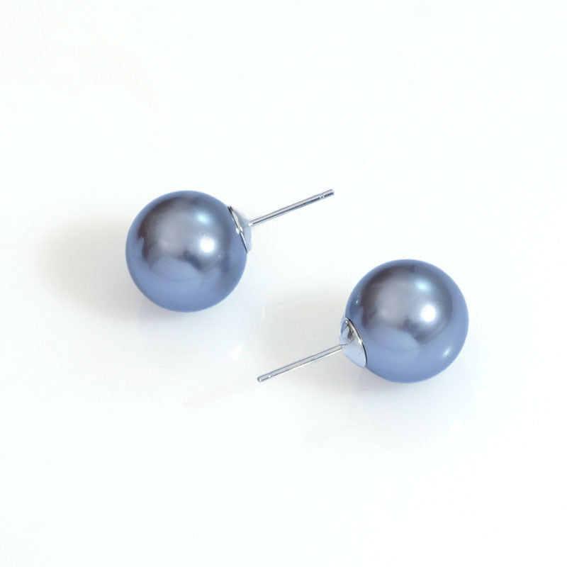925 All-in-one Synthetic Pearl Stud Earrings
