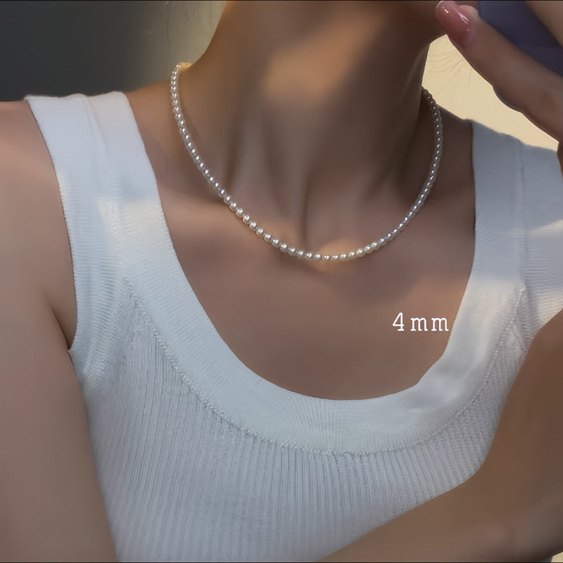 Australian White Pearl Necklace For Women Light Luxury Minority