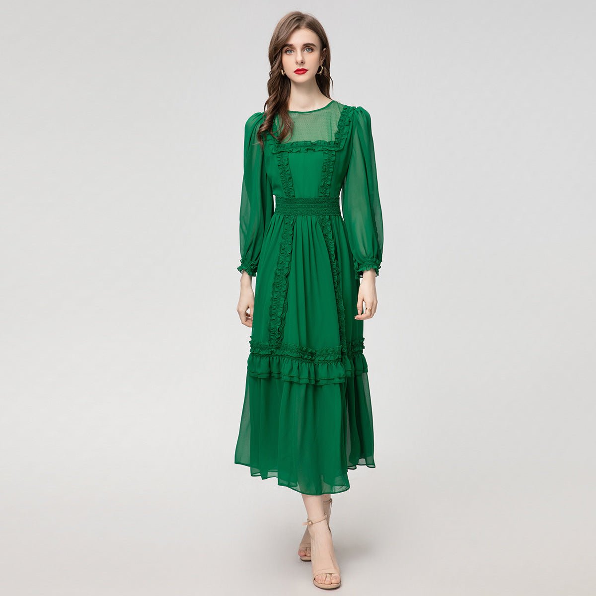 Heavy Industry Fungus Embroidered Long Sleeve Dress | MODE BY OH