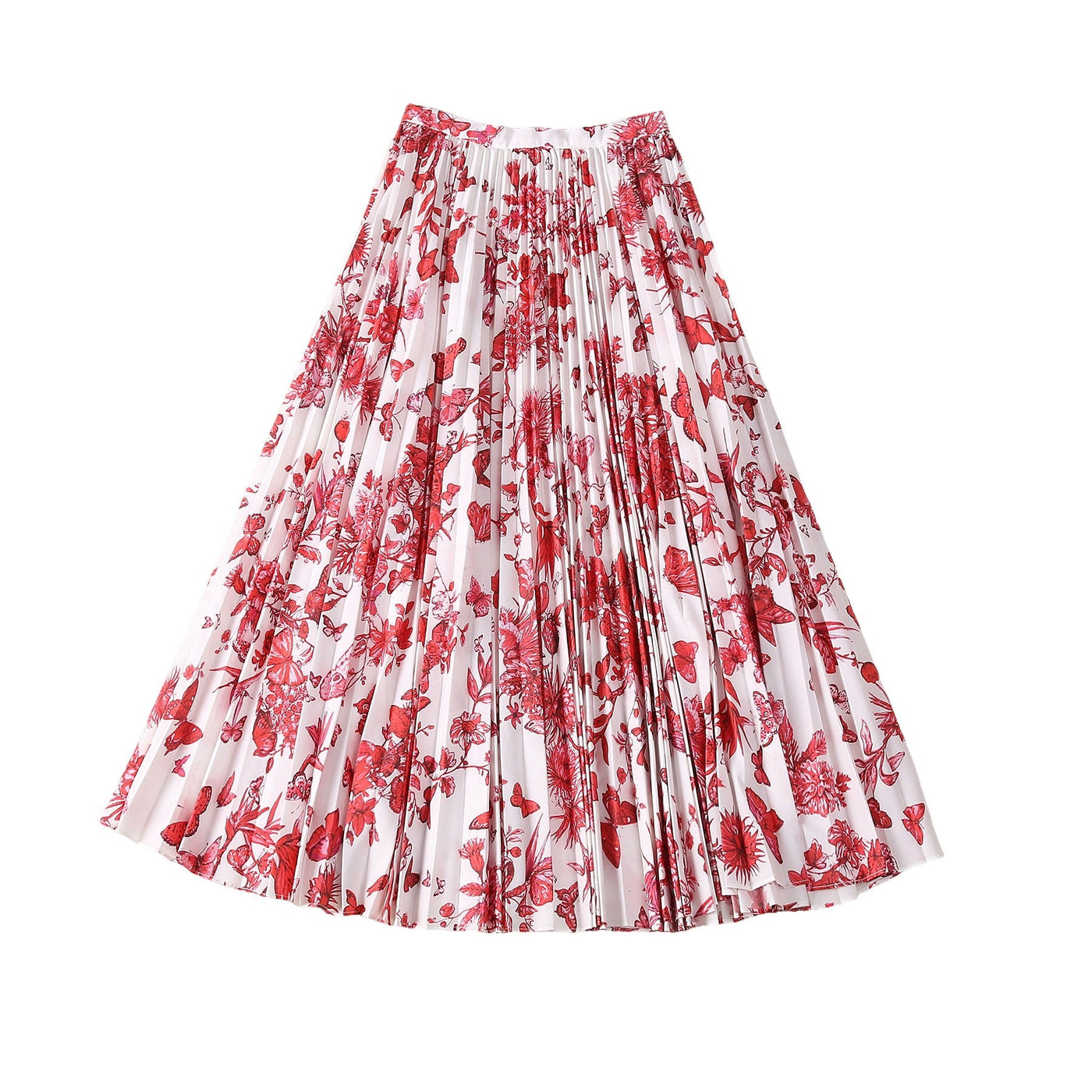 Floral Butterfly Pastoral Print Skirt | MODE BY OH