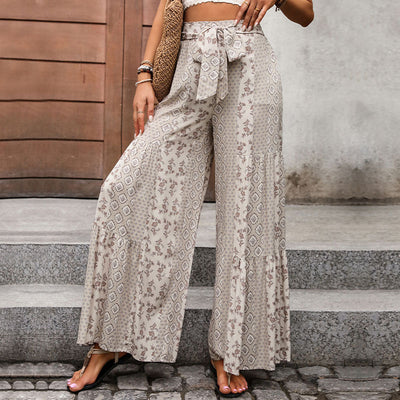 Women's Fashion Casual Ethnic Style Wide-leg Trousers