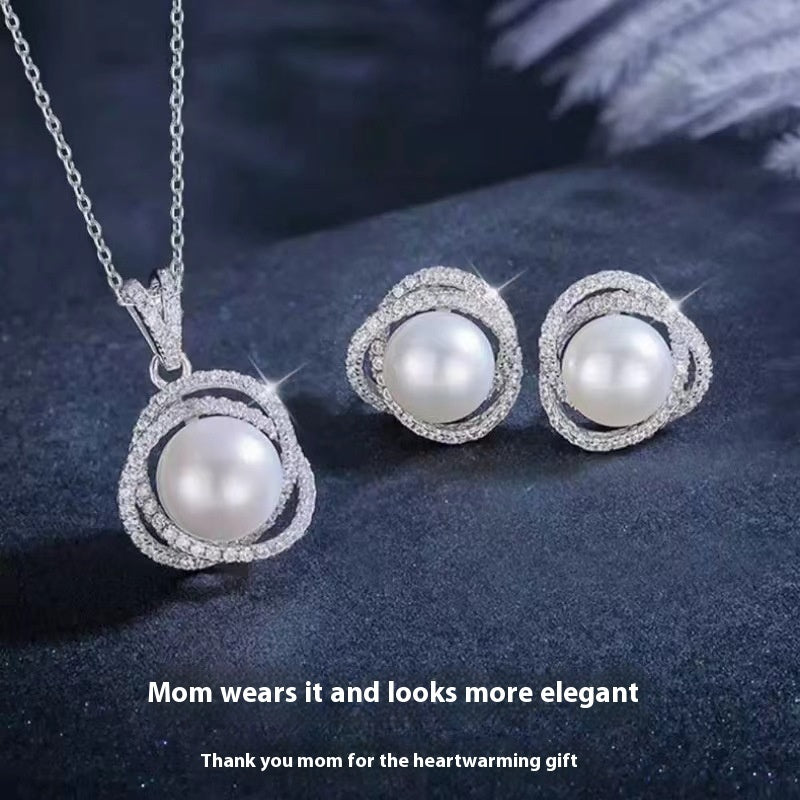 S925 Sterling Silver Thread Freshwater Pearl Necklace For Women