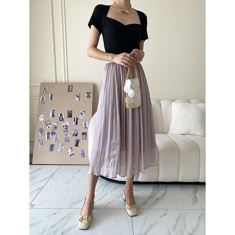 Moonlight Yarn Umbrella Skirt Summer Mid-length Drape Design | MODE BY OH