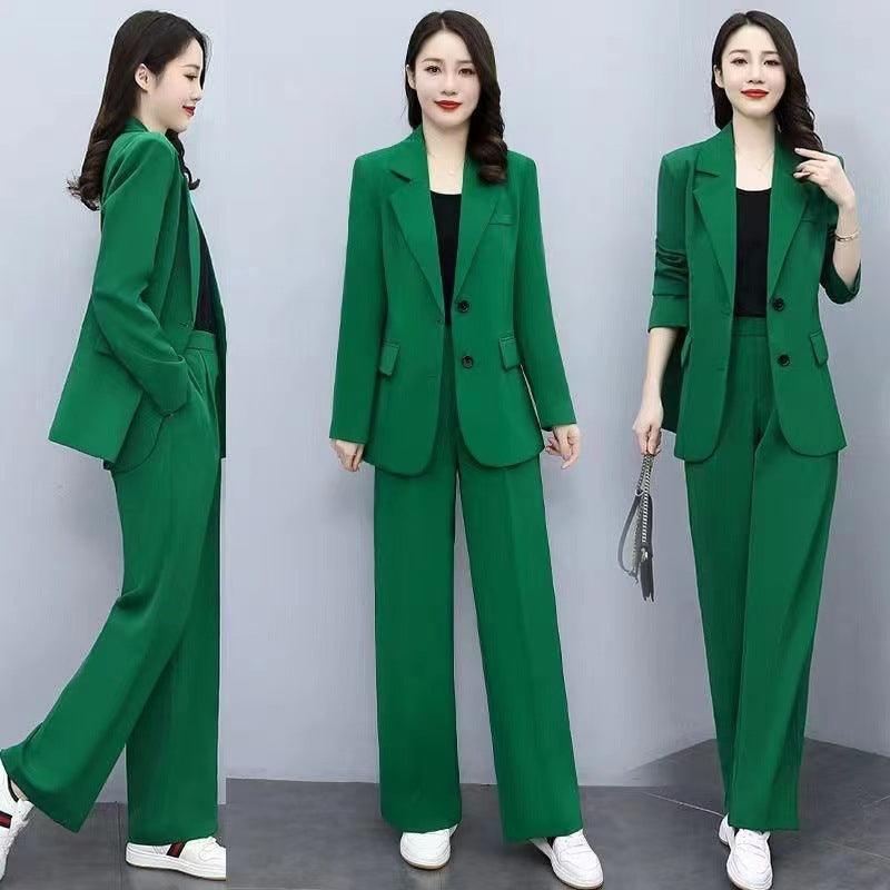 Business Suit Wide Leg Pants Two-piece Suit For Women | MODE BY OH