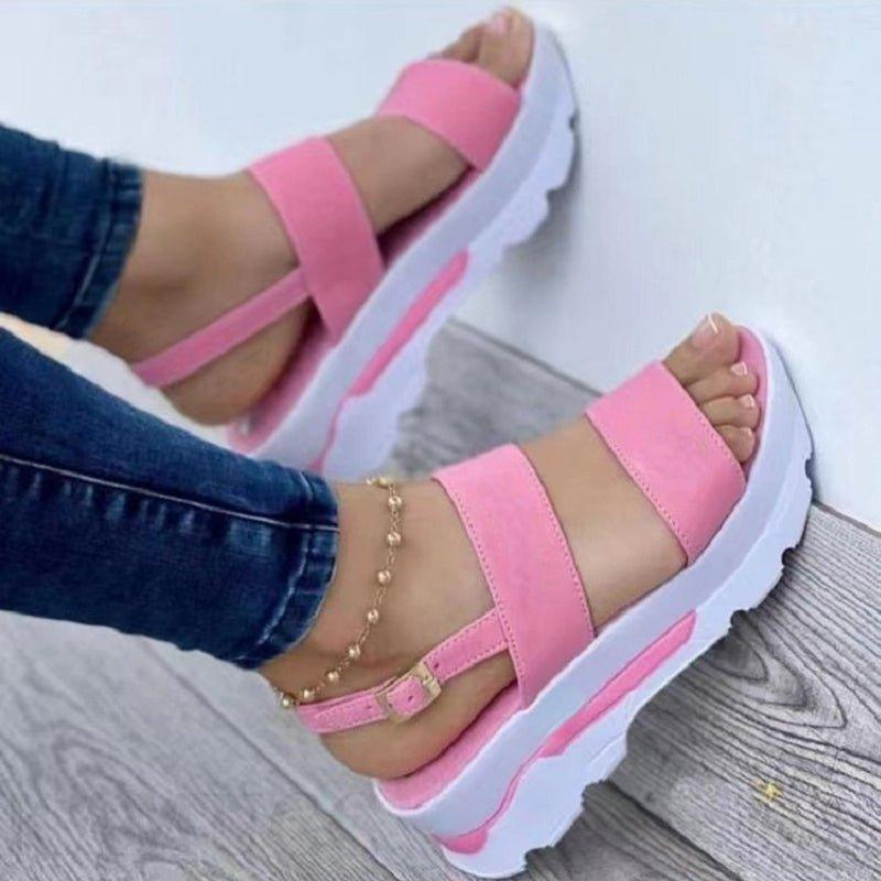 Casual Buckle Platform Sandals Summer Fashion - MODE BY OH