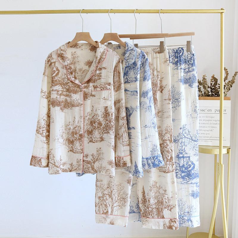 Chinese Ink Painting Style Pure Cotton Pajamas - MODE BY OH