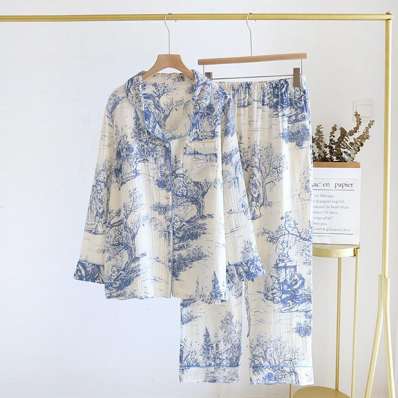 Chinese Ink Painting Style Pure Cotton Pajamas - MODE BY OH