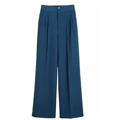 Women's Wide Leg High Waist Drooping Loose Slimming And Straight Casual Mopping Chiffon Suit Pants