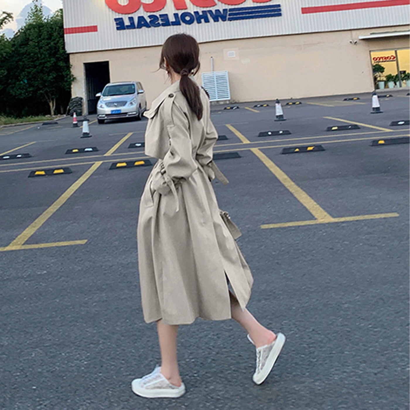 Women Trendy Trench Coat, Double Breasted Coat, Korean Women's Trench Coat, Elegant Oversize Trench Coat, Spring Clothing, Womens Clothing | MODE BY OH