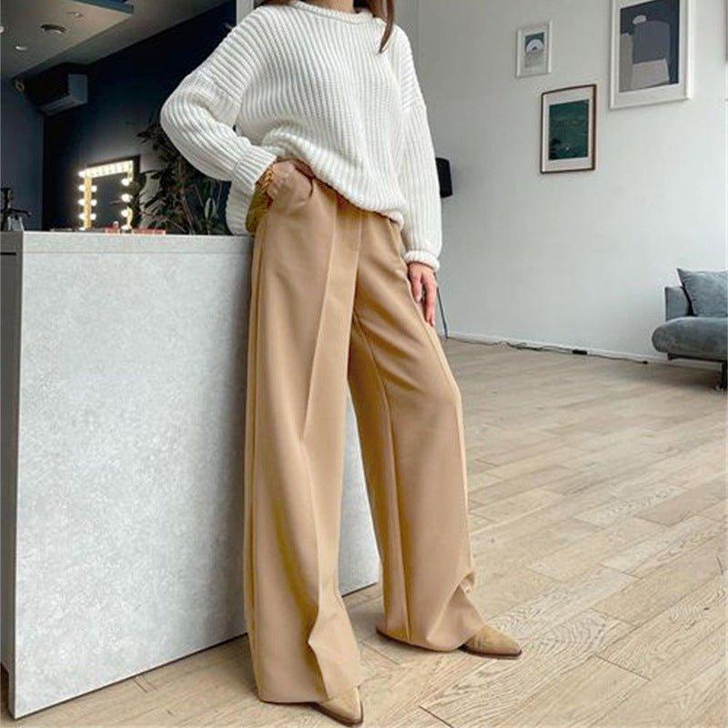 High Waist Straight Casual Pants | MODE BY OH