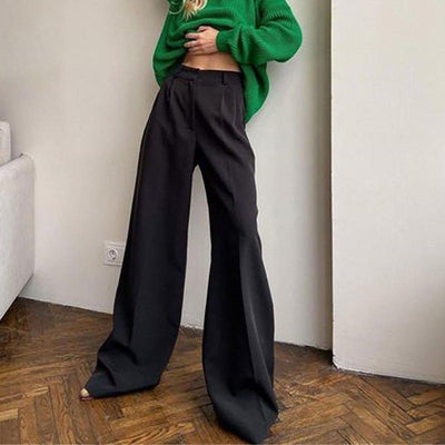 High Waist Straight Casual Pants | MODE BY OH