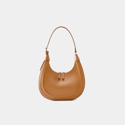 New Crescent Light Luxury Leather Crossbody Saddle Bag | MODE BY OH