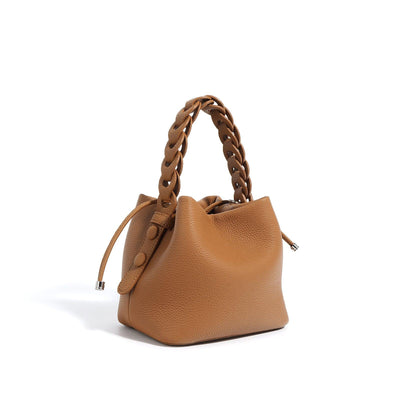 New Top Layer Cowhide Bucket Bag Spring Genuine Leather All-matching - MODE BY OH