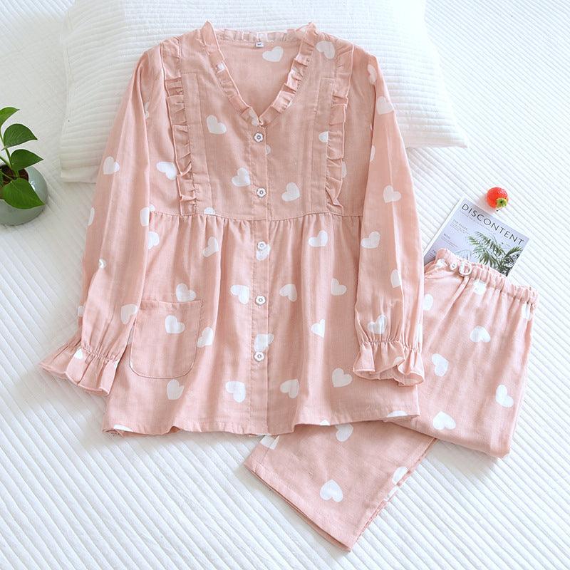 Pure Cotton Gauze Confinement Clothing Thin Kimono Pajamas - MODE BY OH