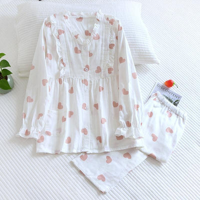 Pure Cotton Gauze Confinement Clothing Thin Kimono Pajamas - MODE BY OH