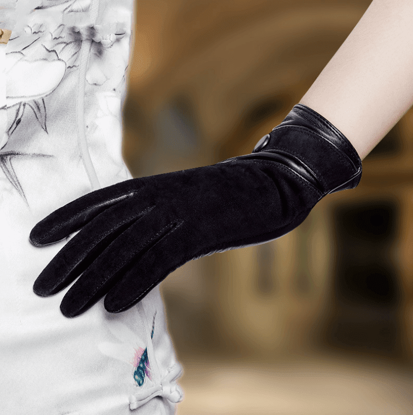 Sheep Skin Suede Touch Screen Leather Gloves | MODE BY OH