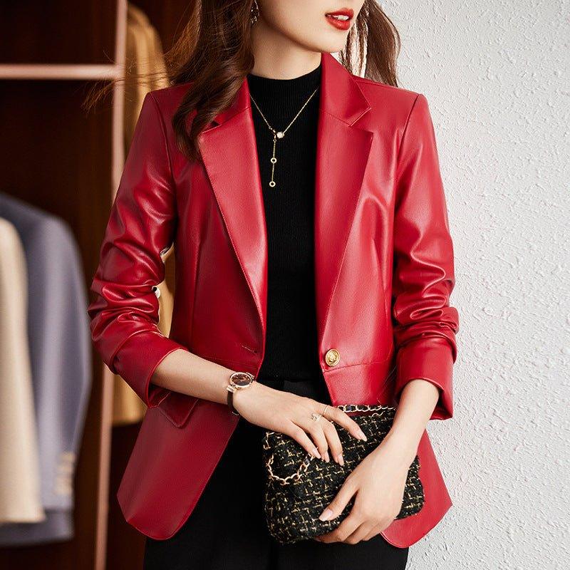 Skinny Faux Leather Jacket | MODE BY OH
