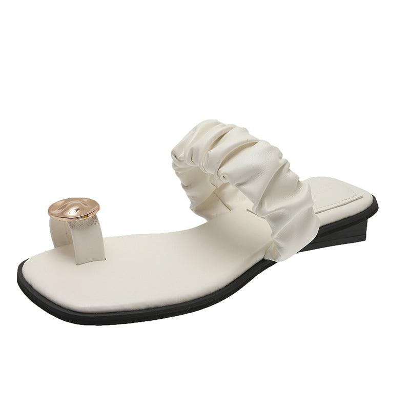 Square Head Muffin Beach Shoes Platform Slippers - MODE BY OH