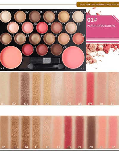 The Novo 22 Colors Eyeshadow & Giltter  Palette Set Family | MODE BY OH