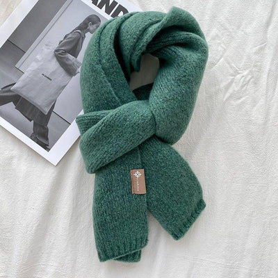 Warm Wool Scarf Women's Korean Style Sweet Version Solid Scarf Autumn And Winter - MODE BY OH