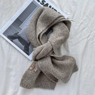 Warm Wool Scarf Women's Korean Style Sweet Version Solid Scarf Autumn And Winter | MODE BY OH