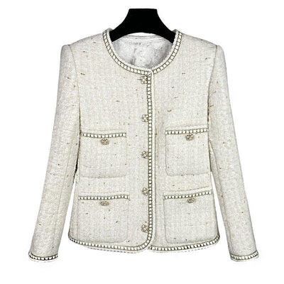 White Tweed Jacket | MODE BY OH