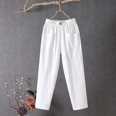 Women's Cotton And Linen Casual Pants | MODE BY OH
