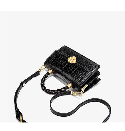 Women's Crocodile Pattern On Genuine Leather Small Bags | MODE BY OH