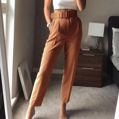 Women's Elegant Graceful Slim-fitting Ankle-tied Casual Pants | MODE BY OH