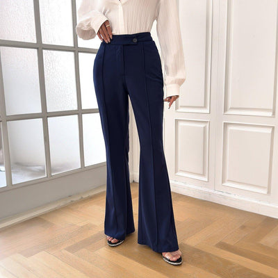 Women's Fashionable Elegant Solid Color Slim-fit Trousers | MODE BY OH