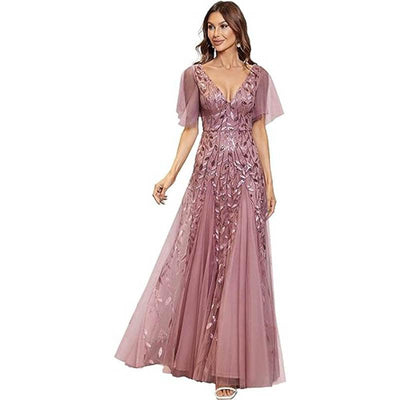 Women's Noble Elegant Long Banquet Evening Dress | MODE BY OH