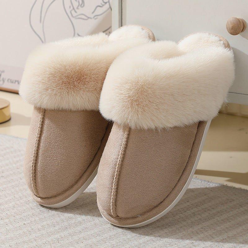 Women's Suede Winter Cotton Slippers | MODE BY OH