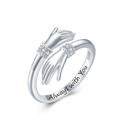 925 Sterling Silver Adjustable Come To My Arm Inspiration Ring - MODE BY OH