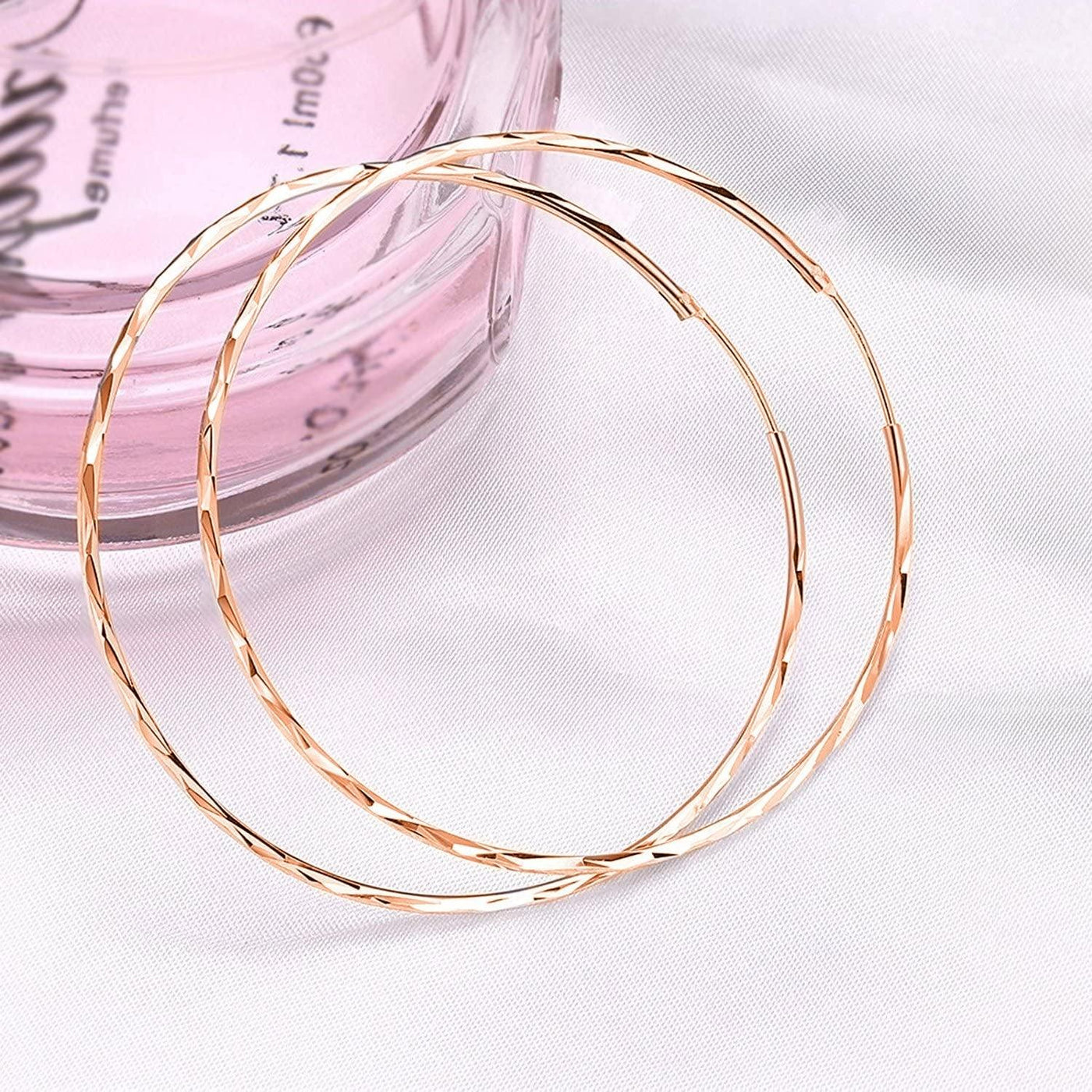 925 Sterling Silver Circle Endless Hoop Earrings as Gifts for Women - MODE BY OH