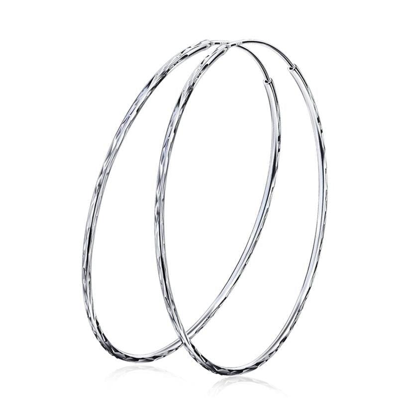 925 Sterling Silver Circle Endless Hoop Earrings as Gifts for Women - MODE BY OH