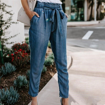 Awstring High Waist Office Cargo Loose Jeans - MODE BY OH