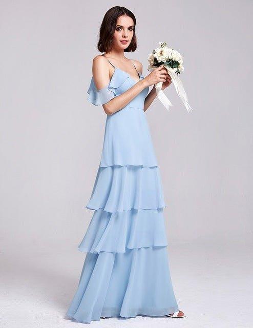 Chiffon Bridesmaid Dress Wedding Long Dress | MODE BY OH