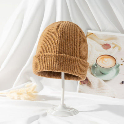Couple Style Wool Ruffled Knitted Round Top Wool Hat For Autumn And Winter | MODE BY OH