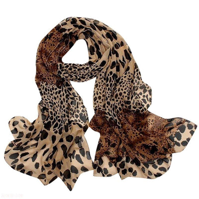 Foulard Femme Womens Leopard Print Little Silk Scarf Hair | MODE BY OH