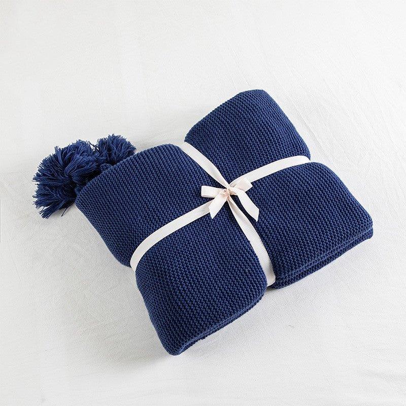 Handmade four-corner tassel blanket | MODE BY OH