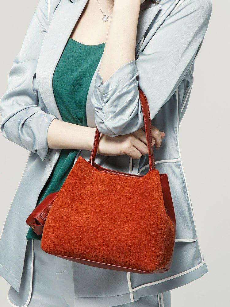 Leather Bucket Bag | MODE BY OH