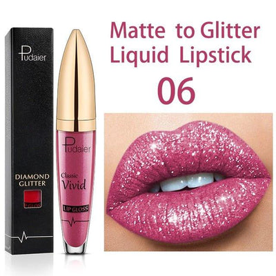 Long Lasting Matte Glitter Liquid Shiny Lip Gloss - MODE BY OH