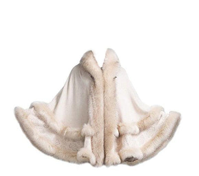 New Style faux Fox Fur Hooded Cape - MODE BY OH